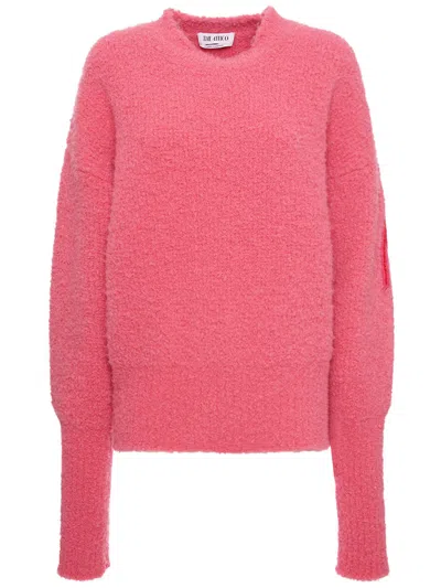 Attico Classic Soft Sweater With Round Neck In Pink