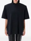 Attico Modern Mock Neck T-shirt With Short Sleeves