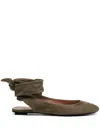 Attico Cloe Ballet Flats In Green