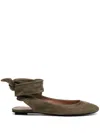 Attico Cloe Ballet Flats In Green