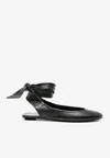 Attico 10mm Cloe Ballerina Flats In Black