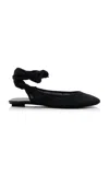 Attico Cloe Lace Ballet Flats In Black