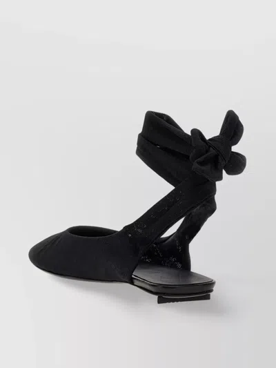ATTICO 'CLOE' LACE BOW BALLET FLATS