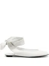 Attico Bridal Cloe Leather Slingback Flats In Amarant