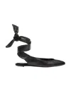 Attico Cloe Flat Ballerinas In Black
