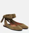 Attico Cloe Suede Ballet Flats