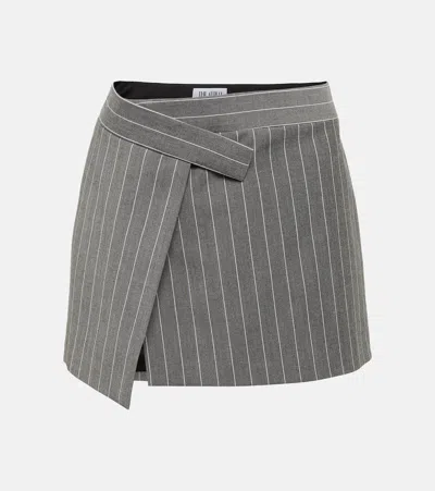Attico Cloe Tailored Miniskirt In Grey