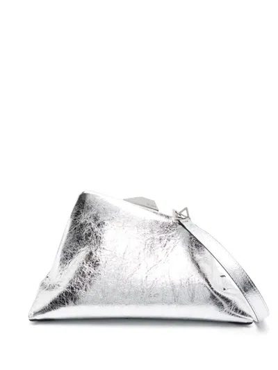 Attico Day Off Metallic Leather Clutch Handbag