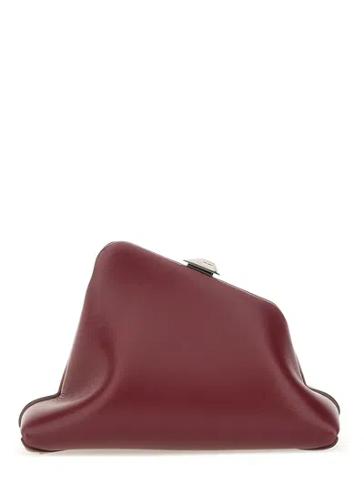 Attico Clutch "day Off" Small In Burgundy
