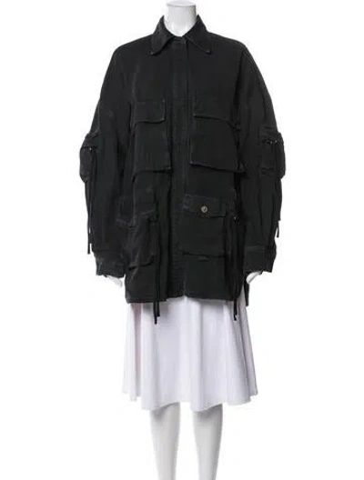Pre-owned Attico Coat In Black