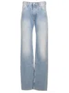Attico Coated Jeans Light Blue In Blue