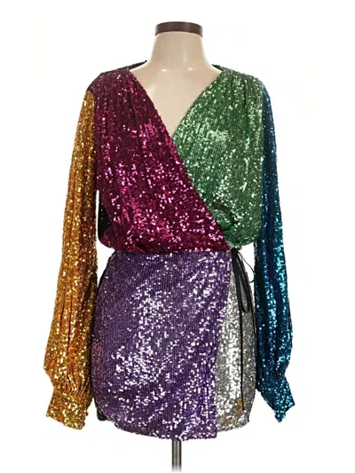 Pre-owned Attico Cocktail Dress In Purple