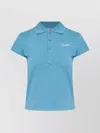 Attico Collared Polo Shirt Short Sleeves In Black