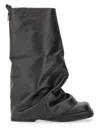 Attico 'robin' Black Boots With Square Toe And Logo Plaque On The Rear In Black