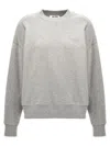 Attico Comfort Fit Cotton Sweatshirt In Gray