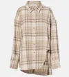 Attico Beige Check Shirt In Beige