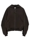 Attico Cotton Bomber Jacket Casual Jackets And Parka Brown In Black