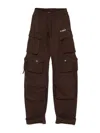 Attico Cotton Jersey Cargo Sweatpants In Brown