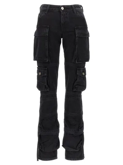 Attico Cotton Cargo Women's Pants In Black