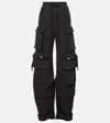 Attico Fern Low-rise Cargo Pants In Black