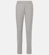 Attico Cotton Fleece Sweatpants In Grey
