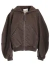 Attico Oversized Cotton Bomber Jacket With Hood