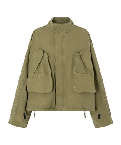 Attico Cotton Jacket In Gray