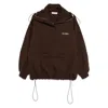 Attico Oversized Blouson With High Collar In Brown