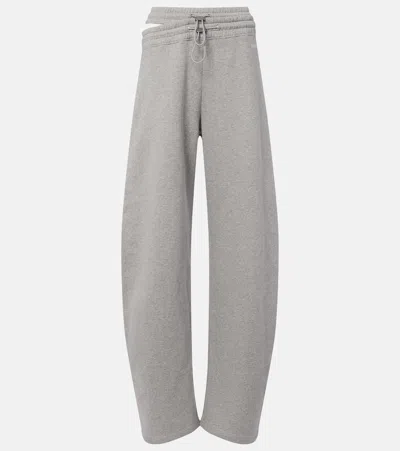 Attico Cotton Jersey Sweatpants In Gray