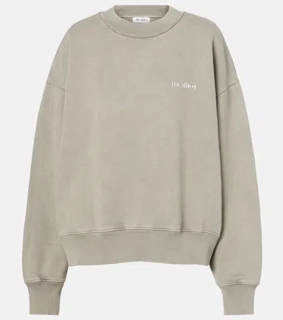 Attico Cotton Jersey Sweatshirt In Gray