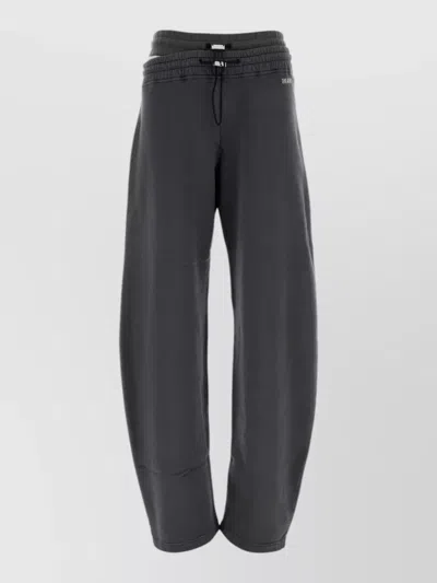 Attico Cotton Joggers Casual Style Elastic Waistband In Brown