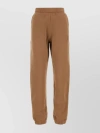 Attico Cotton Joggers With Elastic Waist And Cuffs In Brown