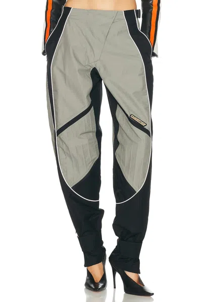Attico Cotton Nylon Pant In Gray