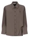 Attico Cotton Shirt In Gray