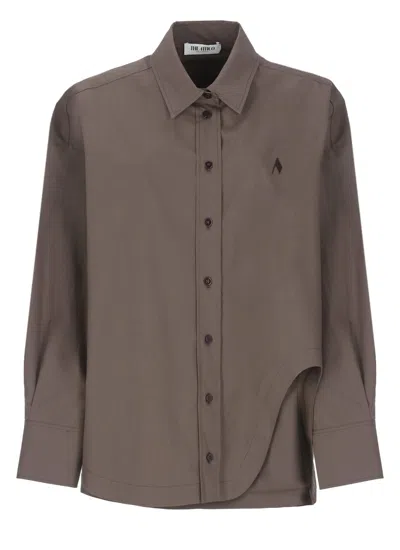 Attico Cotton Shirt In Gray