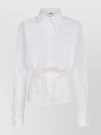 ATTICO COTTON SHIRT COLLARED NECK FITTED WAIST LONG SLEEVES