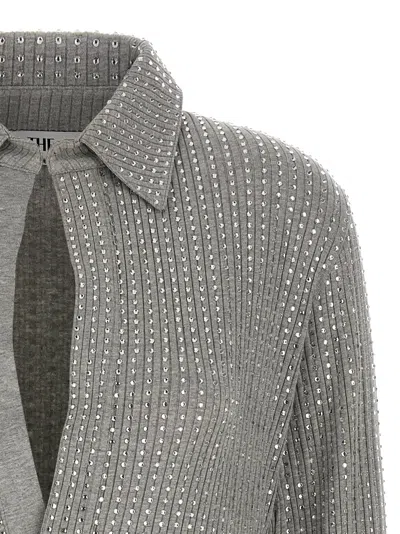 Attico Cotton Short Women's Dress In Gray
