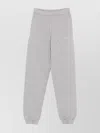 Attico Cotton Sweatpants With Elastic Waistband And Side Pockets In Gray