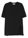 Attico Cotton T-shirt In Black