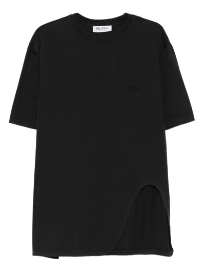 Attico Cotton T-shirt In Black