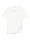 Attico White Asymmetrical Oversize T-shirt In Blanco