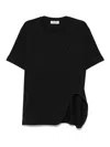 Attico Cotton T-shirt In Black