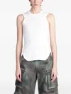 Attico Reese Cotton Jersey Tank Top In White