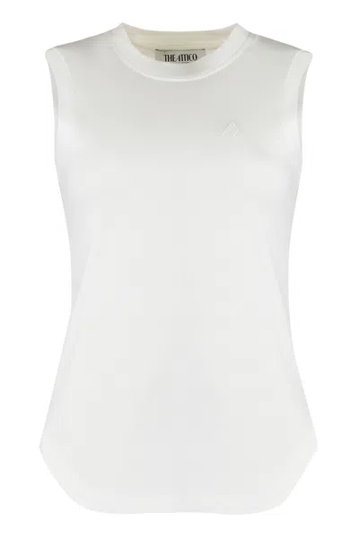 Attico Cotton Tank Top In White