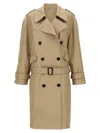 Attico Cotton Trench Coat Coats And Trench Coats Beige