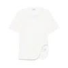 Attico Asymmetric Cotton T-shirt In Burgundy