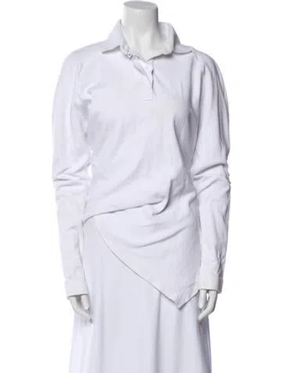 Pre-owned Attico Cowl Neck Long Sleeve Tunic In White