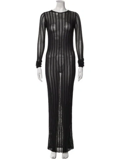 Pre-owned Attico Crew Neck Long Dress W/ Tags In Multi