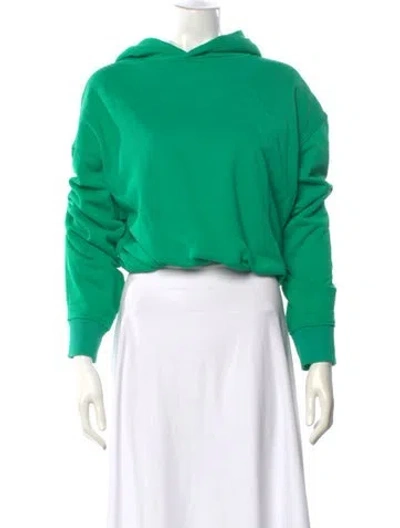 Pre-owned Attico Crew Neck Long Sleeve Hoodie In Green