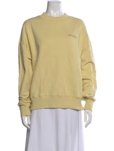 Pre-owned Attico Crew Neck Long Sleeve Sweatshirt In Yellow
